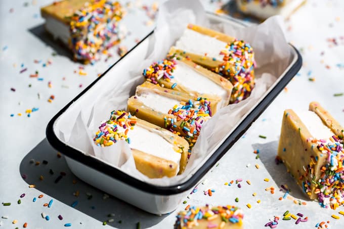 Paleo Funfetti Ice Cream Sandwiches: Guilt-Free & Dairy-Free Delight